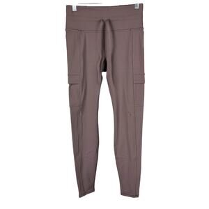 Athleta Rainier High Rise Cargo Legging Size Small Rose #411198 DAMAGED